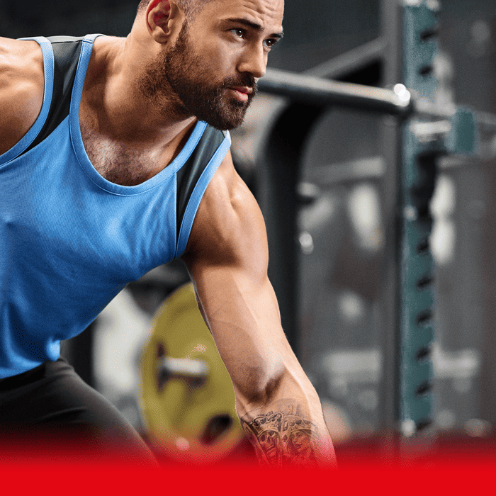 man working out in the gym