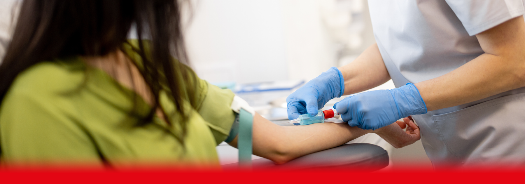 woman getting blood test