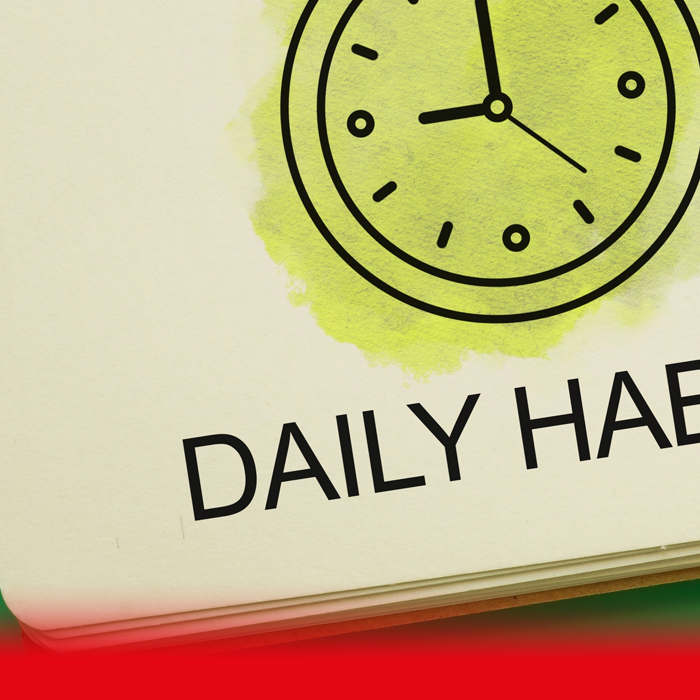 board with daily habits