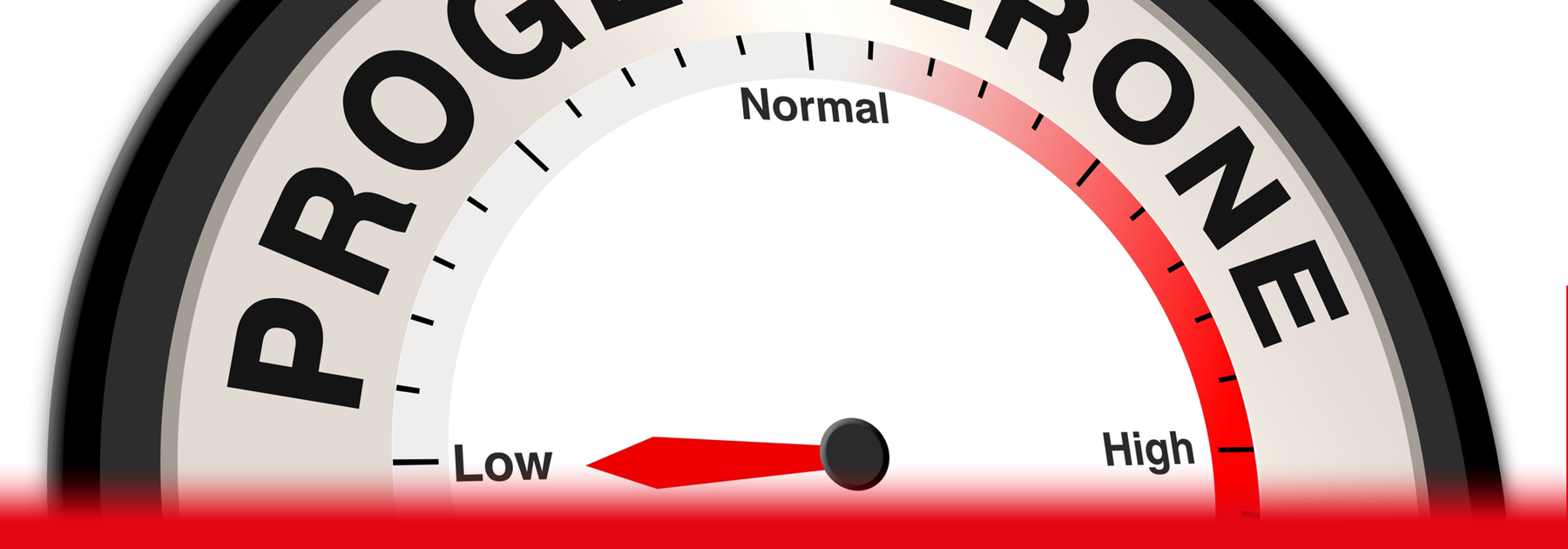 graphic of low progesterone levels