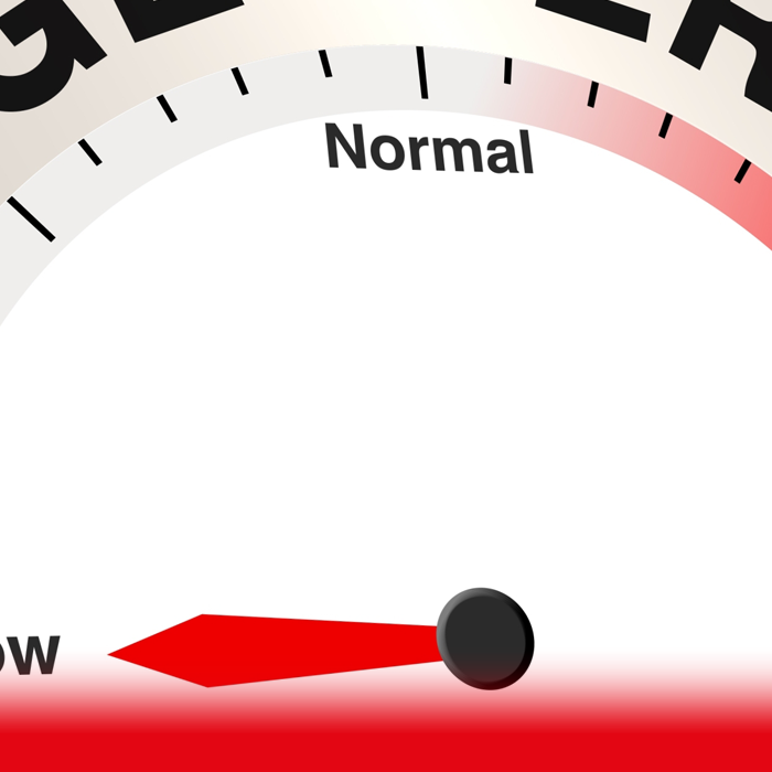 graphic of low progesterone levels