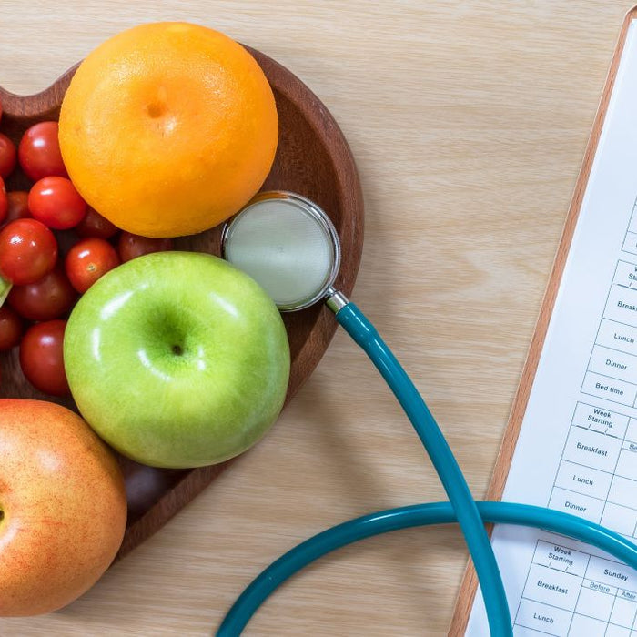 Diabetes testing with fruit bowl