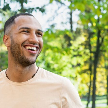 Healthy man running