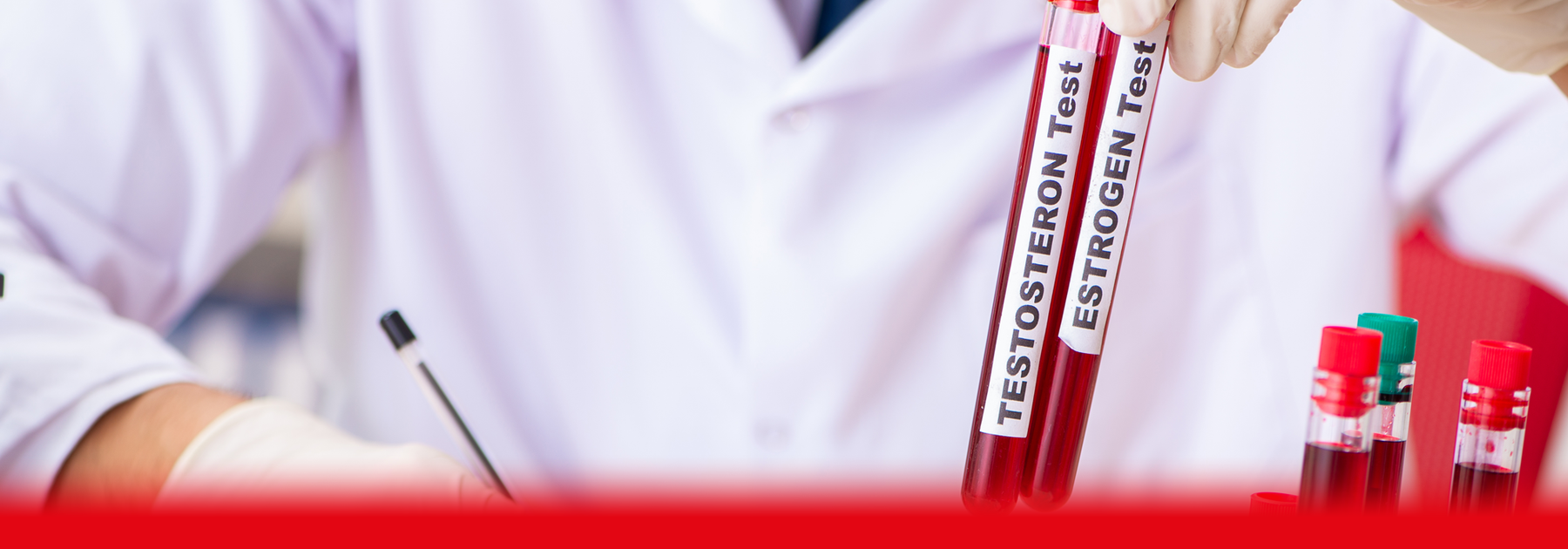 doctor holding blood sample