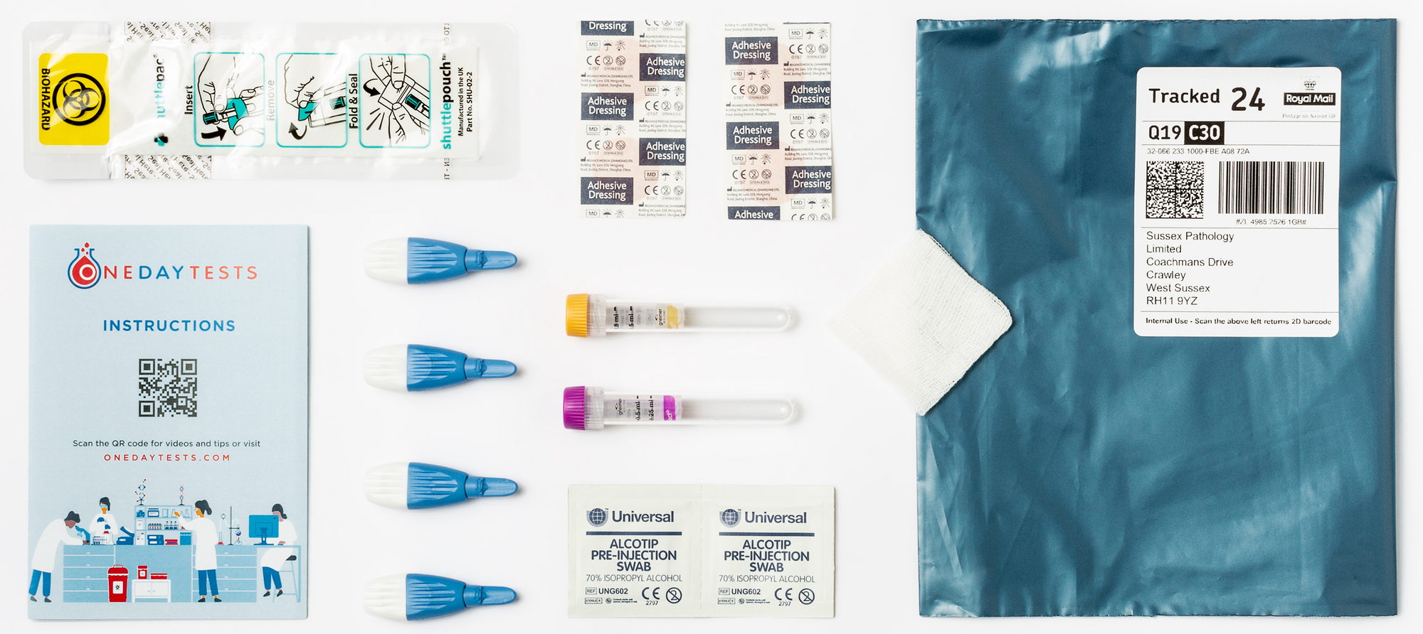 Test Kit Lab Collection Kit How our blood testing service works — onedaytests.com