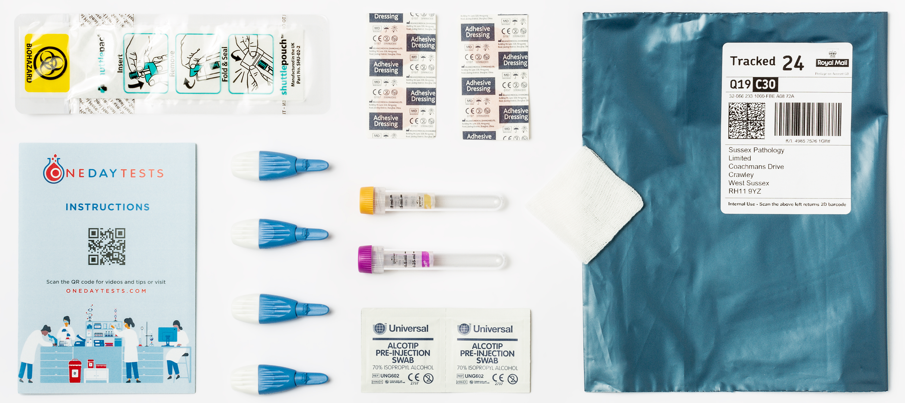 Point One Test Kit How our blood testing service works — One Day Tests