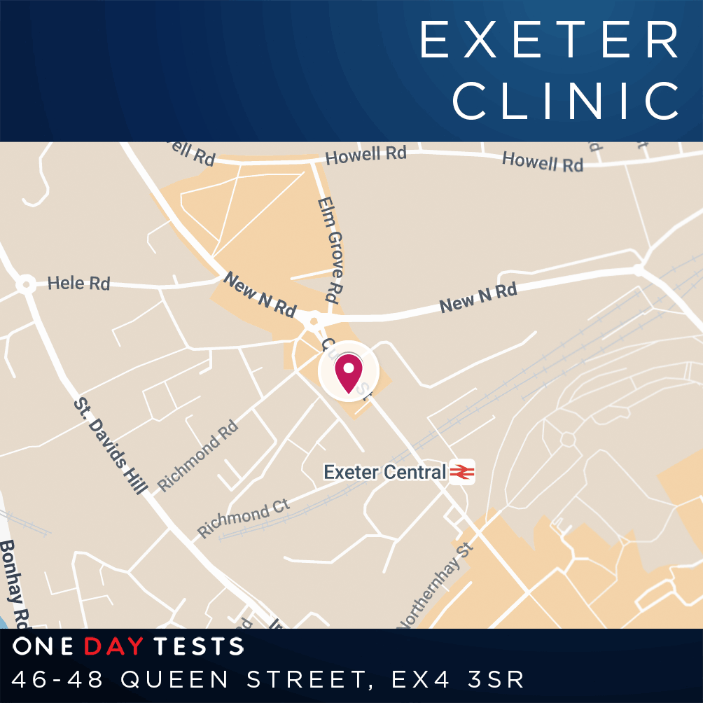 Blood Tests at Our Exeter Clinic | Fast Results — onedaytests.com