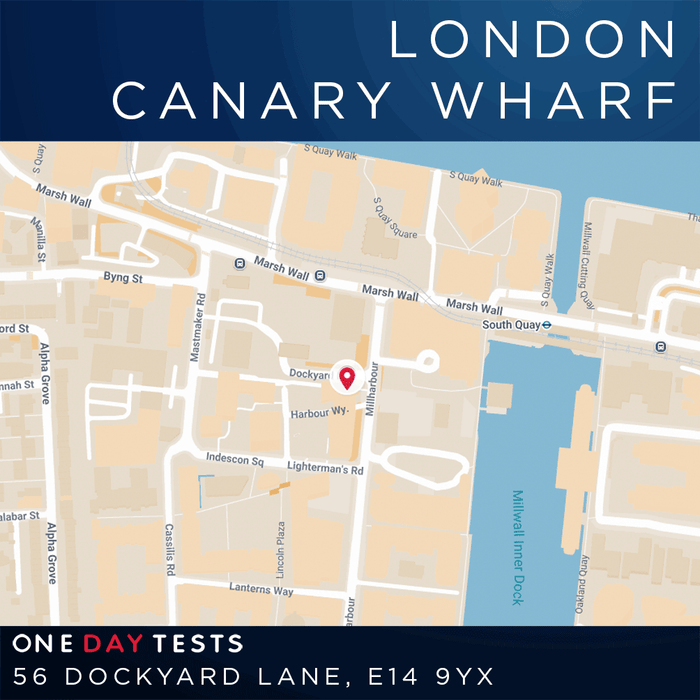 Book your blood test - Canary Wharf