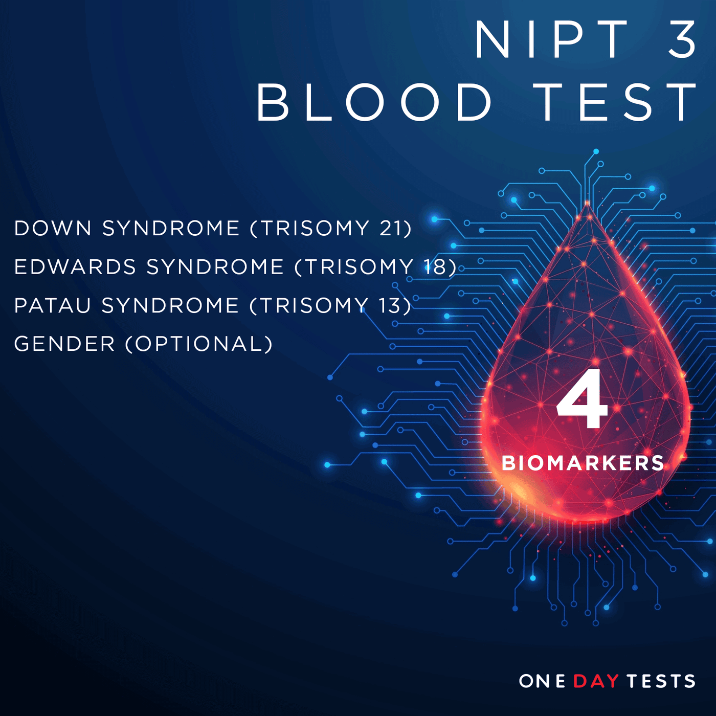 NIPT Blood Test From 10 Weeks | One Day Tests — onedaytests.com